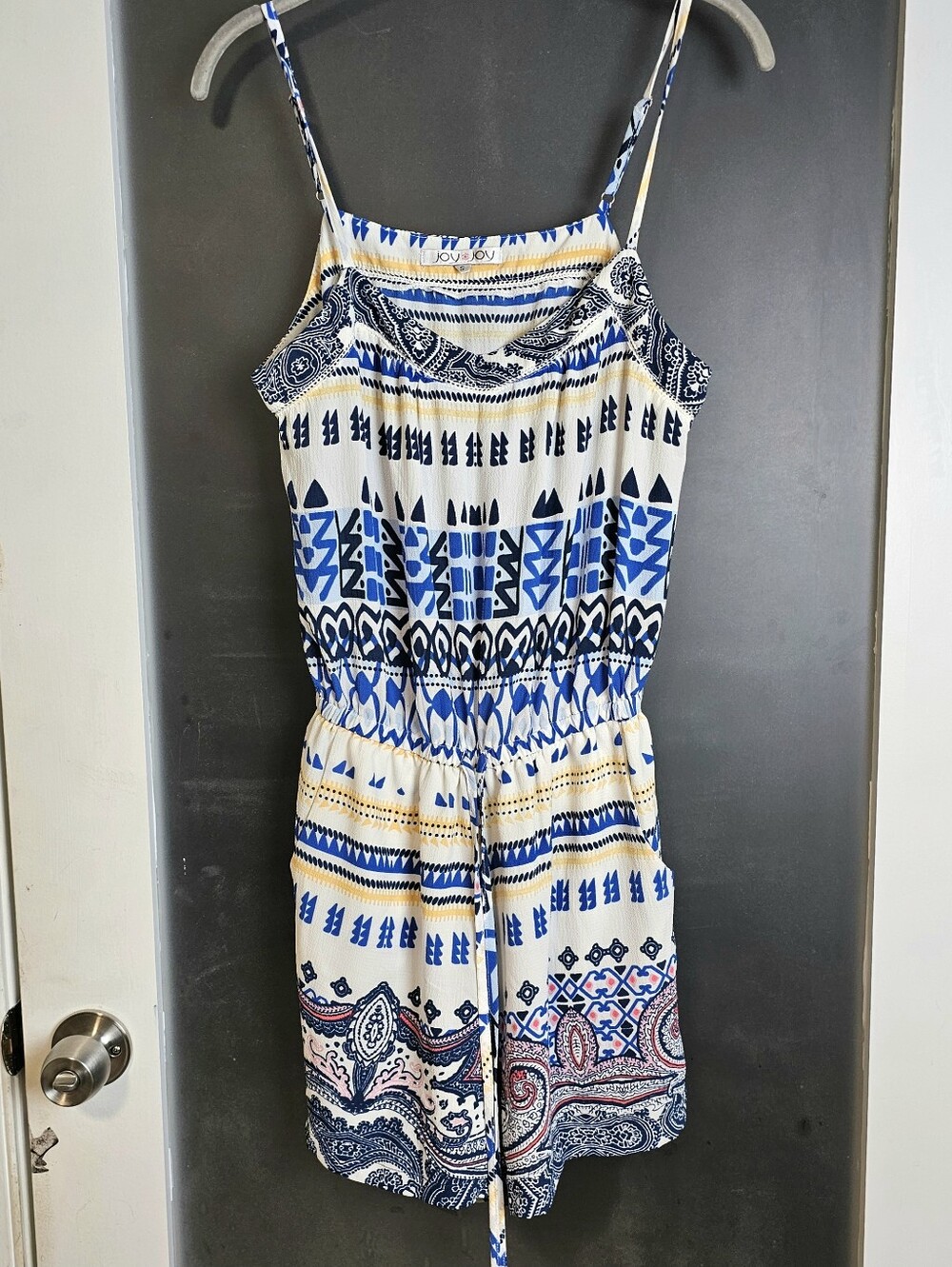 Joy Joy Cinched Waist Casual Romper